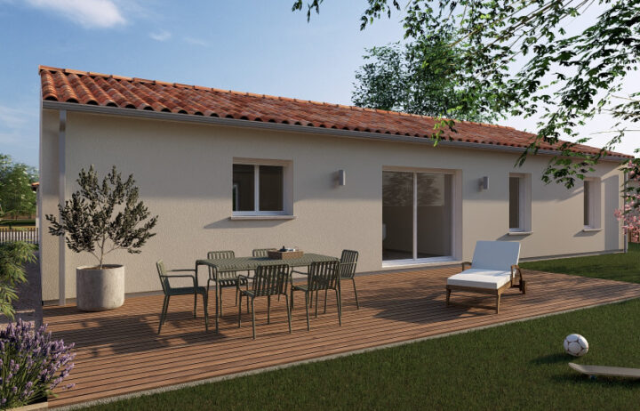 votre maison de 100m2 sur un terrain de 635m2 sur la commune de La Croix-Blanche au prix de 199000&euro; avec Alpha Constructions